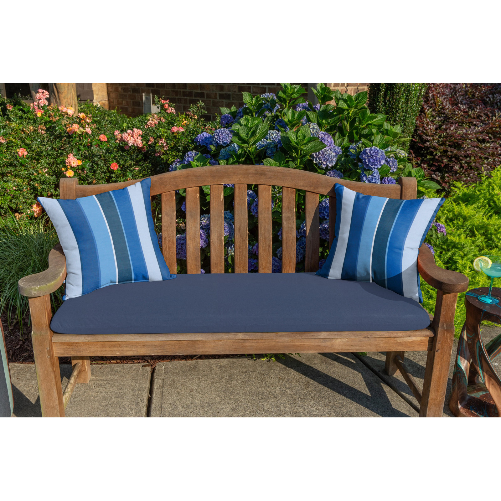  Outdoor Square Pillow Cover & Insert, 20"H x 20"W, Milano Cobalt Sunbrella®