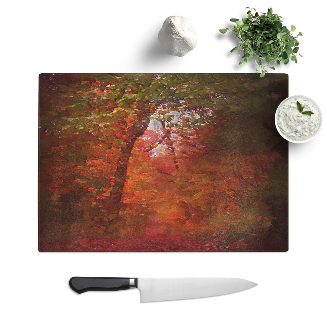 Tempered Glass Path Through the Forest Chopping Board