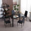 Elegant Assembled Stripping Texture High Backrest Dining Chairs-192069965-192069960