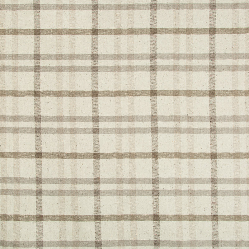 Fannin Plaid Fabric, Stone/Mink