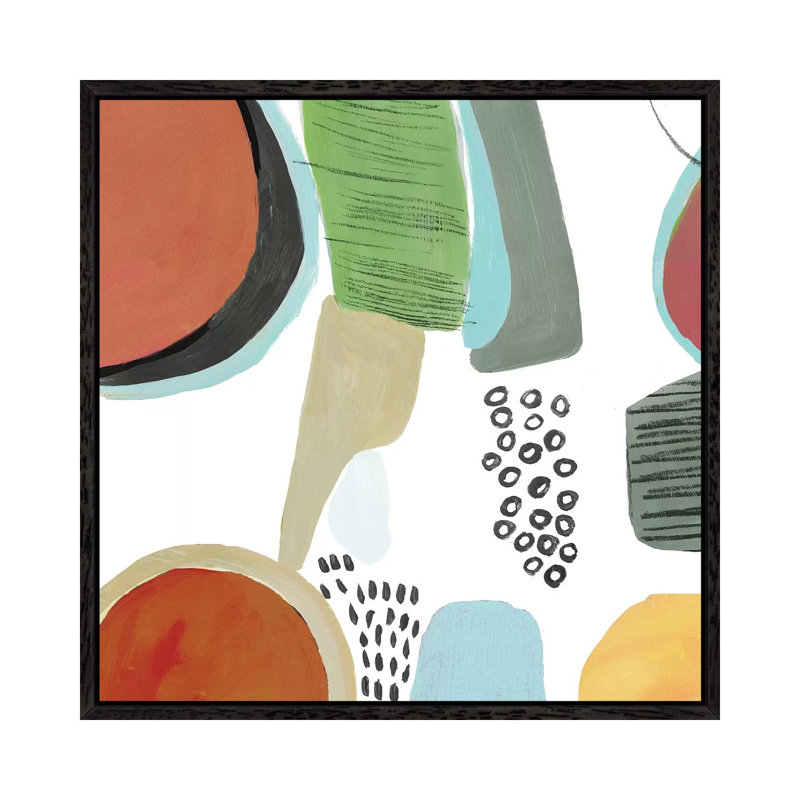Joyous I by Tom Reeves - Gallery-Wrapped Canvas Giclée on Canvas, Black Floater Framed, 45.72 cm H x 45.72 cm W