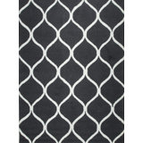 Hand Tufted Wool Area Rug in Black