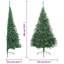 Arbre de Noël artificiel en forme de demi-cercle avec support PET-592159960-617682574