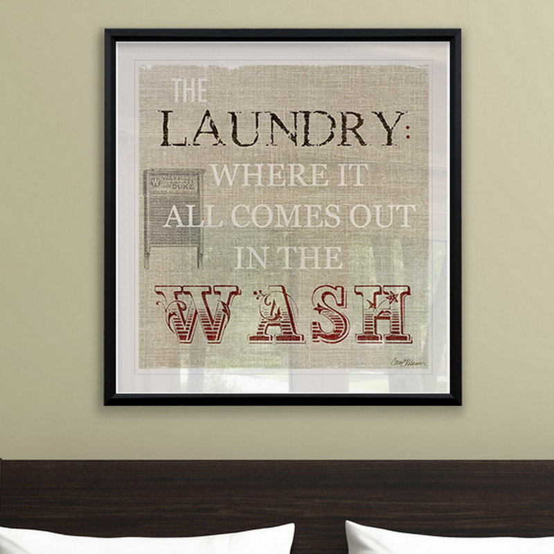 " The Laundry ", 22.5" H x 22.5" W x 1.5" D