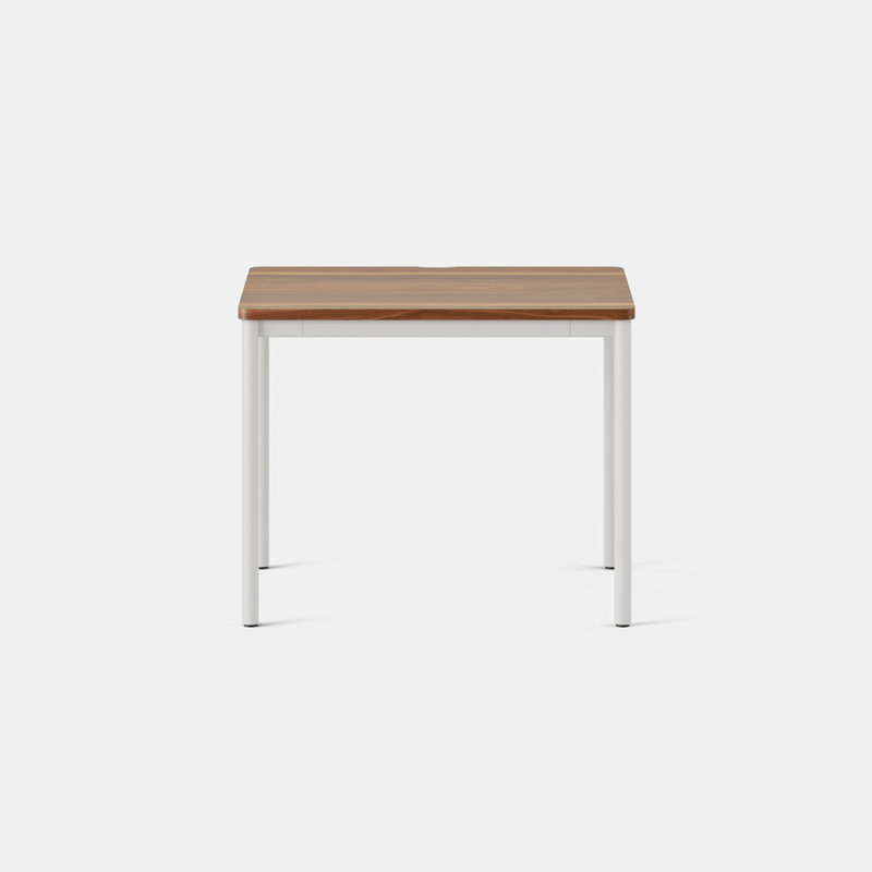 Daily Desk, 28.5" H x 36" W x 24" D, White, Walnut
