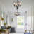 4-Light Dimmable Farmhouse Chandelier in Black and Brown Metal, Geometric Lantern Candle-Style, Ideal for Kitchen Islands, Dining & Entryways-125490531-125490530