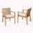 Acacia Wood Dining Chair Waterproof Sturdy 400Lbs
