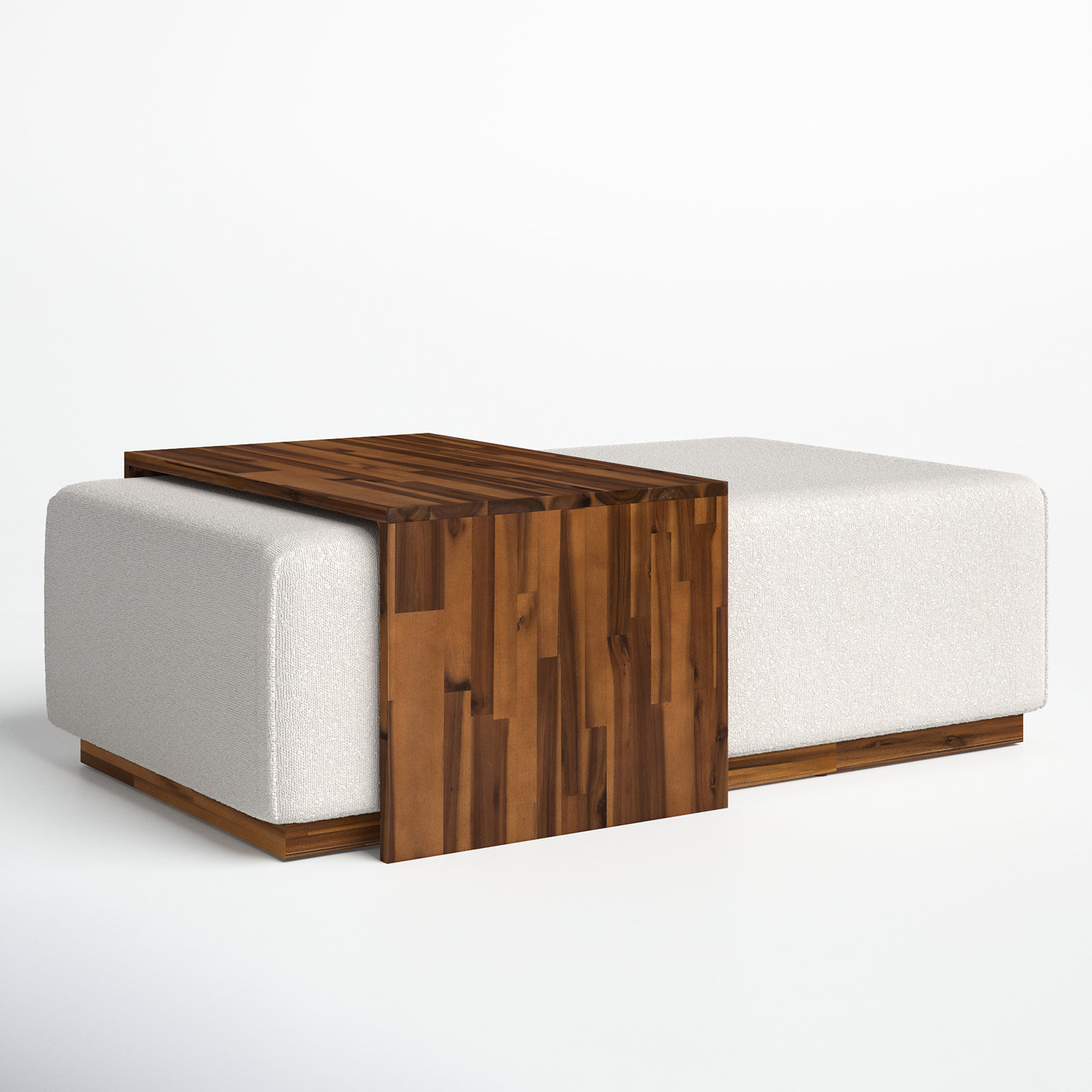 Dakota Solid Wood Coffee Table, Ivory
