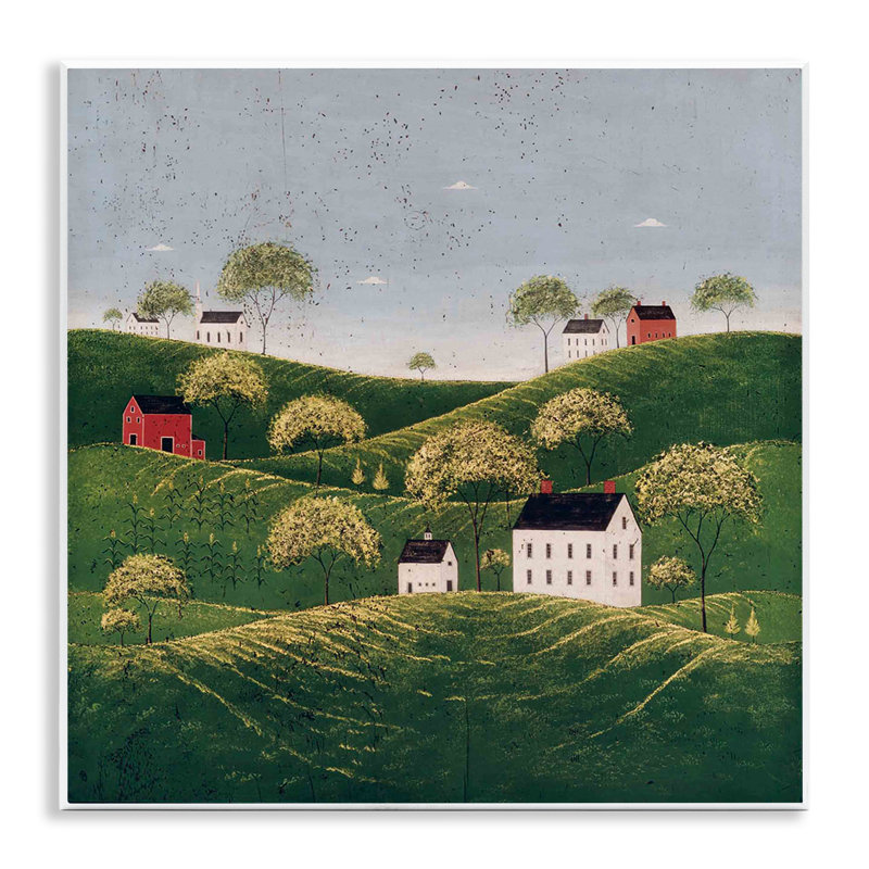 Plaque murale Rolling Hills in Countryside Village, design par Warren Kimble