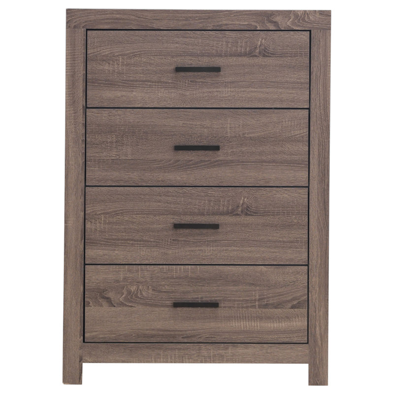 Brantford 4-Drawer Bedroom Chest Barrel Oak, Brown