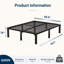 Base de lit plateforme en métal avec support de lattes en acier robuste, aucun sommier requis-1410926875-1437585966-1410926885