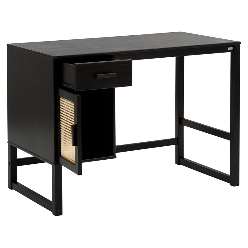 Talo Desk with Closed Storage and Drawer, Espresso