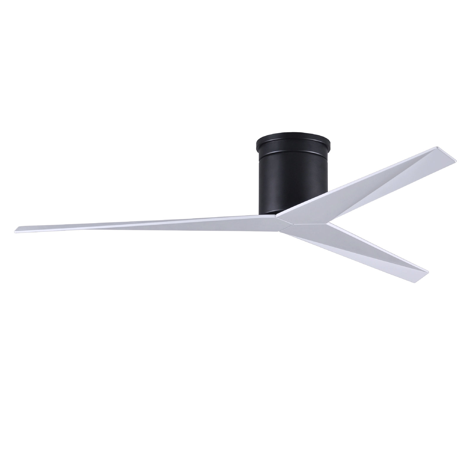 56'' 3 Blade Ceiling Fan, Gloss White, Matte Black