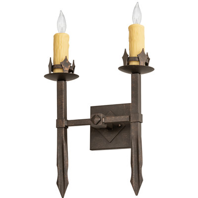Castilla Steel Candle Wall Light