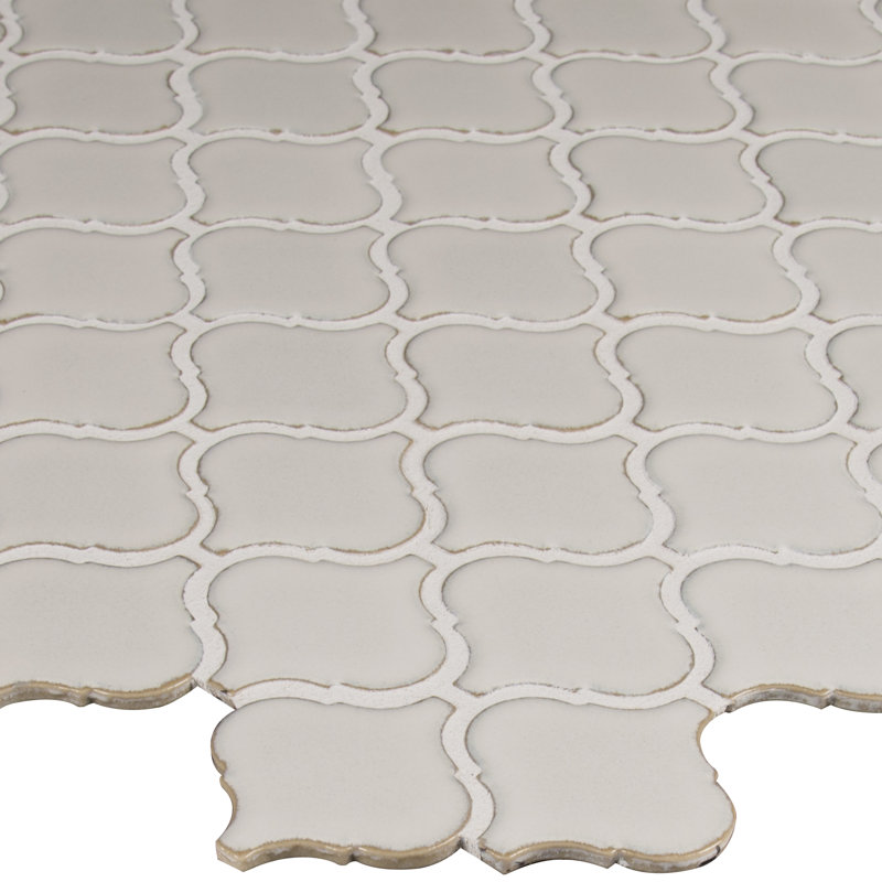 Marabella Lantern 12 in. x 12 in. Glossy Porcelain Mosaic Floor and Wall Tile
