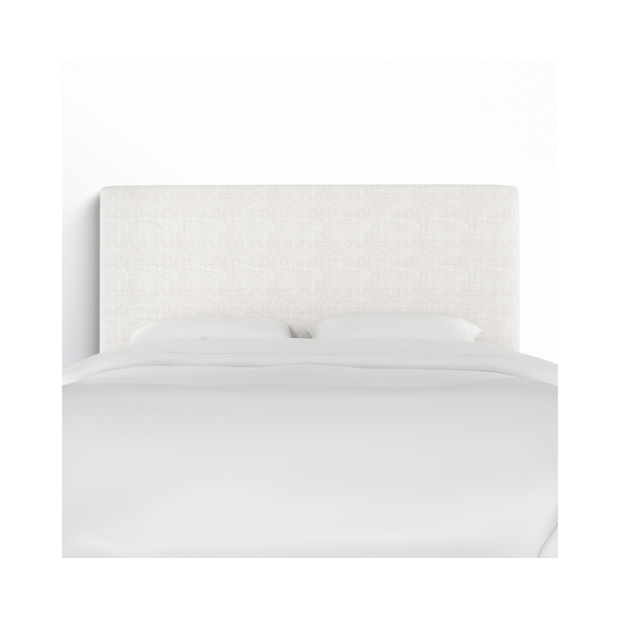 Eisley Upholstered Headboard, Zuma White Textured Linen, Queen