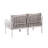 4-Piece Patio Conversation Set (White+Gray)