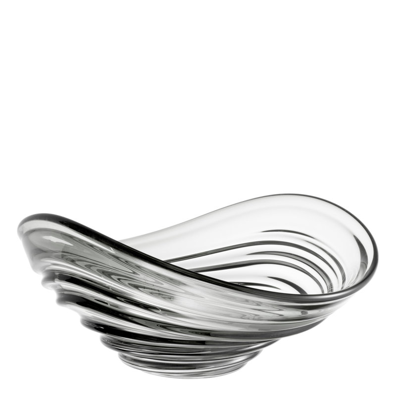 Pheadra Handmade Glass Decorative Bowl, 7.87" H x 19.49" W x 14.17" D, Brown