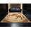 Tapis oriental brun doux et moelleux avec bouclier et bouclier classique