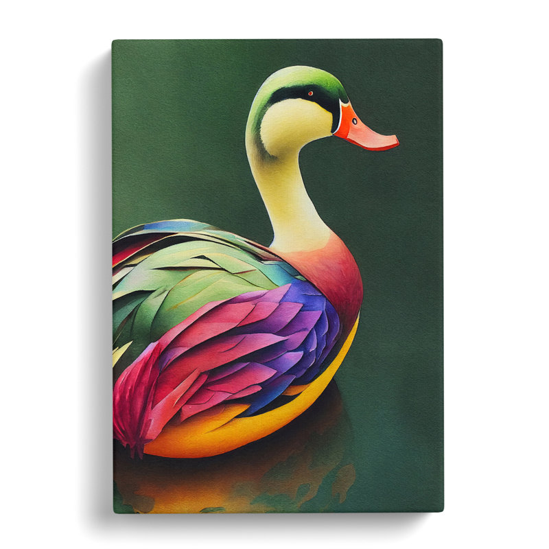 Watercolour Duck Vol.2 - Wrapped Canvas, 76cm H x 50cm W x 3cm D