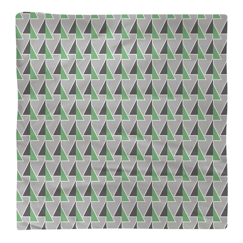 Serviette de table en coton à motif de flèches déplacées, Vert, H 0,1 po x l 22 po x P 22 po, Croisé en coton