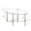 Table basse transparente en verre ovale, table moderne dans le salon