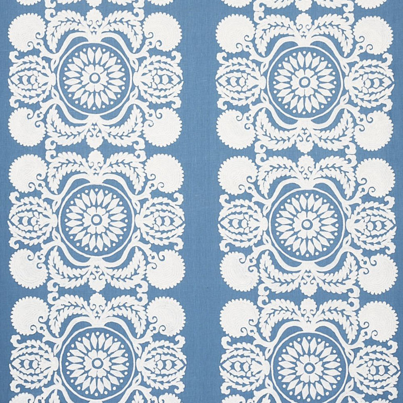 Tissu de broderie Castanet, Chambray