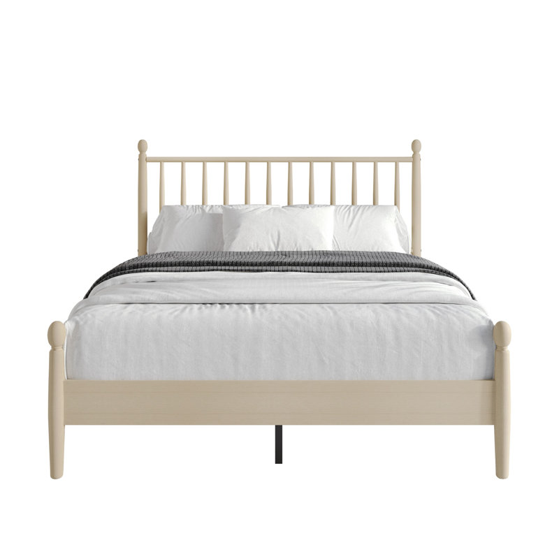 Downey Twin Platform Bed, Twin, Antique White