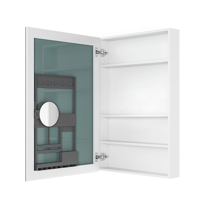 Armoire à pharmacie 24 po x l 36 po à surface sans miroir, avec bords biseautés et porte à ouverture à gauche