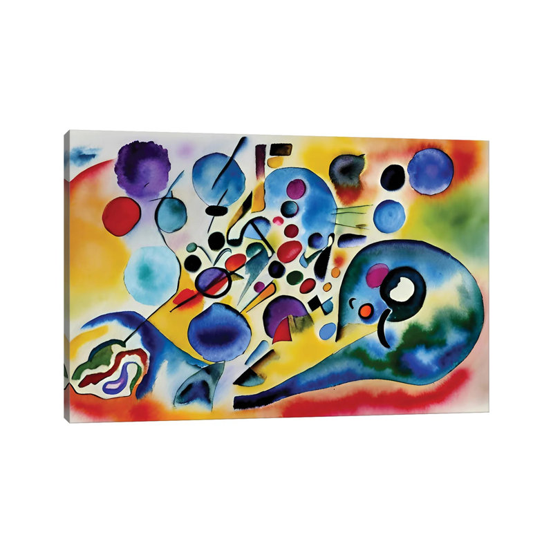 Abstract Paint In The Style Of Kandinsky V by Alessandro Della Torre - Gallery-Wrapped Canvas Giclée on Canvas, No Frame