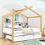 Lit double en bois avec lit gigogne simple et tablettes Abelardo