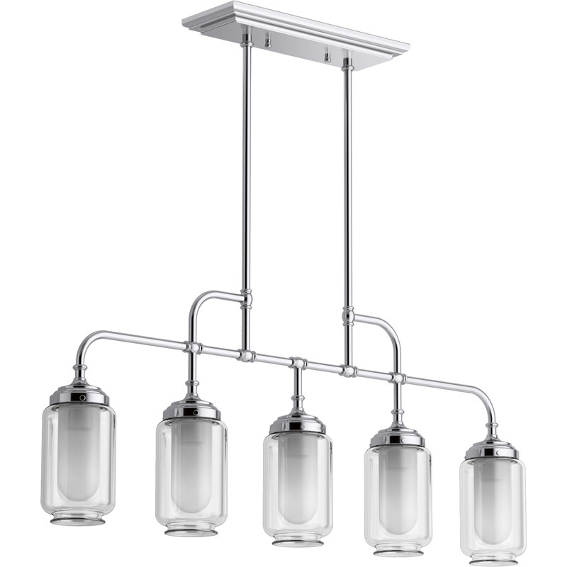 Artifacts® 5 - Light Unique Empire Chandelier, Polished Chrome