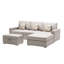 Canapé moderne réversible 4 pièces 95,5 po en tissu de lin avec pieds interchangeables, repose-pieds et coussins-858075712