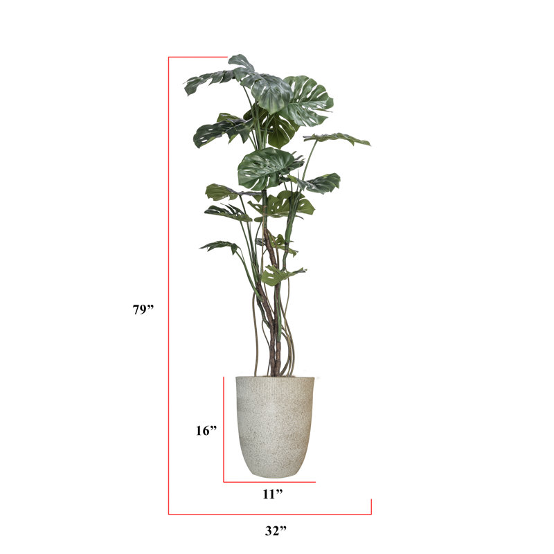 79 po Faux Philodendron plante en pot