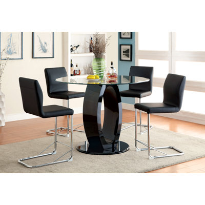 Balwinder 4 - Person Pedestal Dining Set