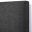 Grand lit tapissier gris anthracite