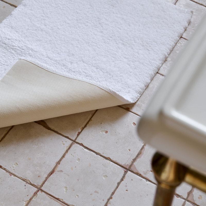 Deep Pile Bath Rug, White