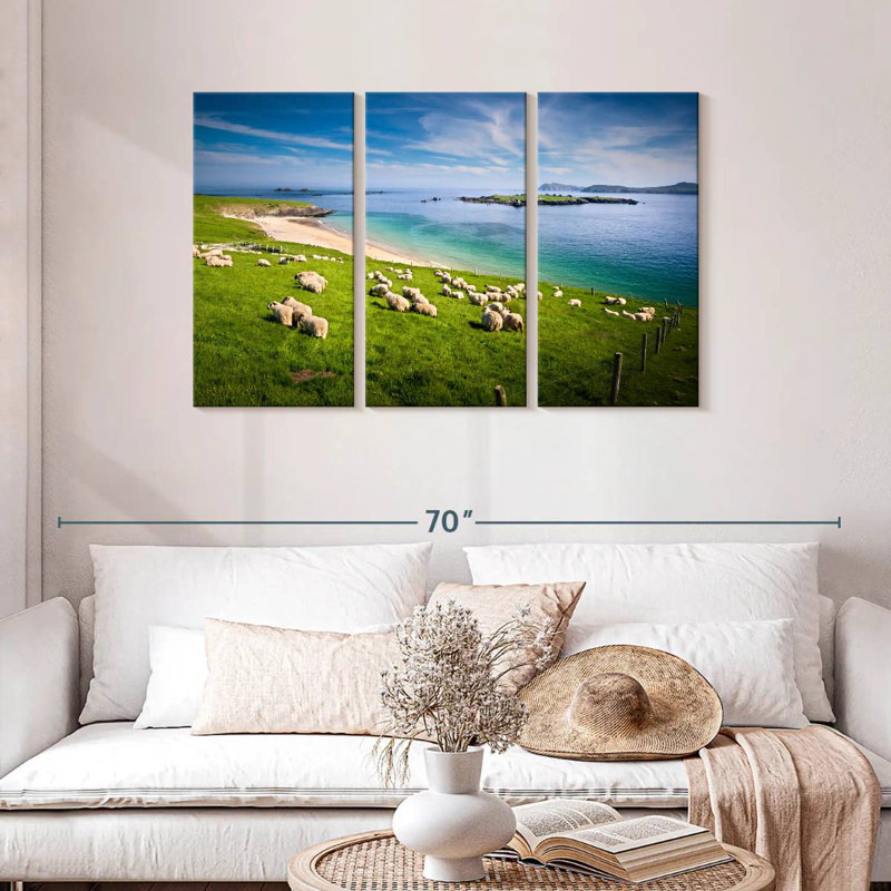 Brampt Sheep In Paradise, 28" H x 45" W