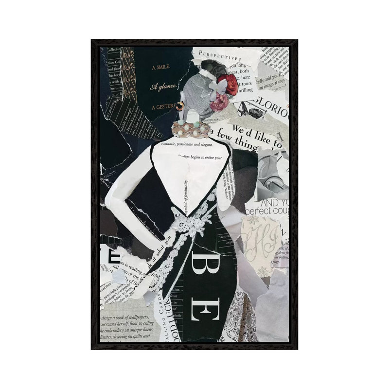 Fashion Mosaic II by Carol Robinson - Print on Canvas, 152.5 cm H x 101.5 cm W, Black Framed