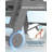 Outdoor Lounge Chair with Cup Holder, Outdoor Chaise Lounge with 6-Position Adjustable Backrest, HDPE Lounge Chair for Poolside, Patio, Deck & Backyard, Chaise Lounge with Wheels-1163581112