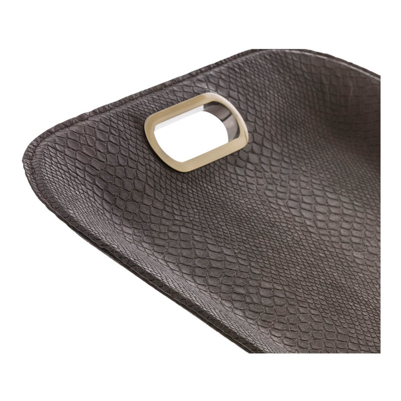 Rylan Leather / Faux Leather Tray, Brown