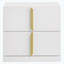 Table de chevet blanche 2 tiroirs ultrabrillante