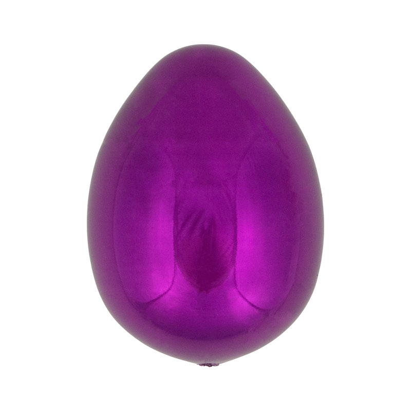 Ensemble de 6 décorations d'oeufs de Pâques métalliques de taille moyenne 3,5 po