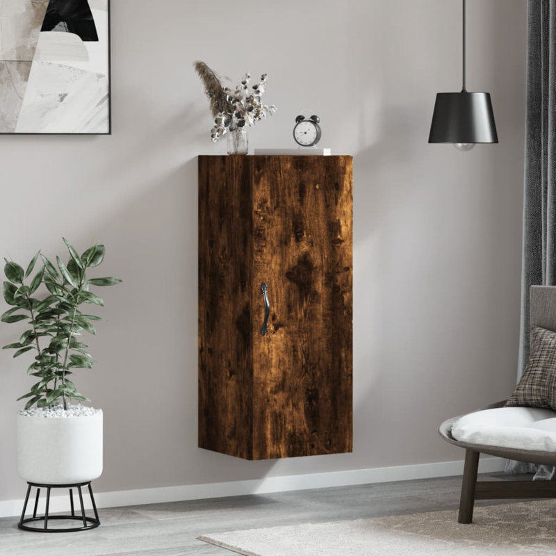 Nahshunn 1 -Door Accent Cabinet, Smoked Oak