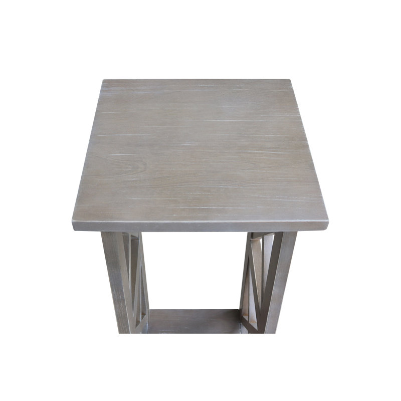 Support pour plante Eamon, H 30 po x L 12 po x P 12 po, Taupe-gris délavé