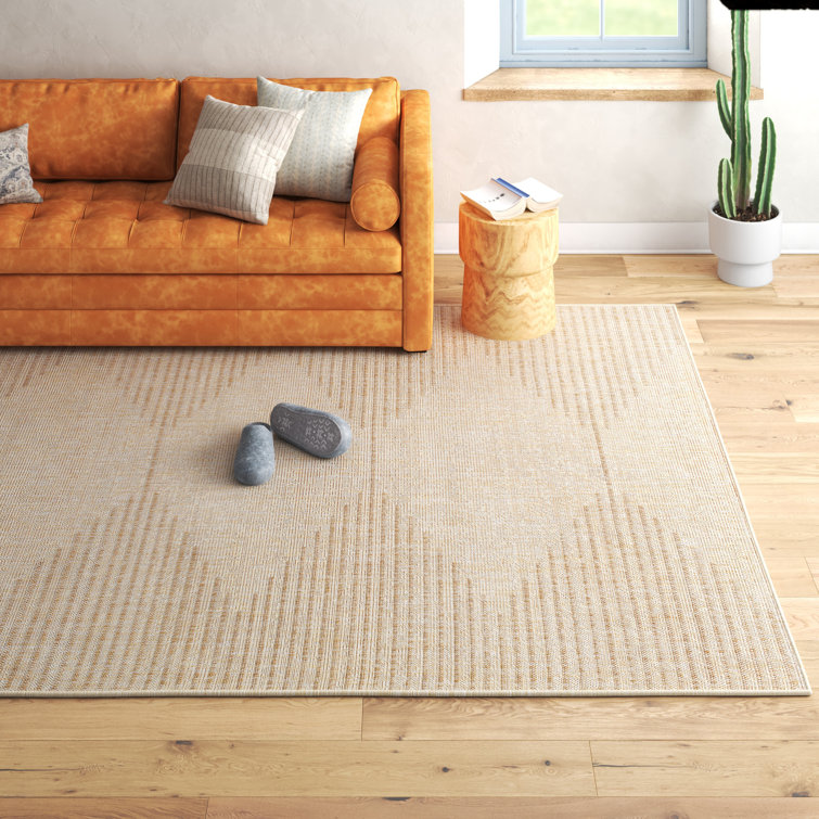 Mendota Geometric Tan Indoor/Outdoor Area Rug