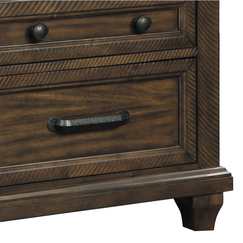 Table de chevet 3 tiroirs avec ports USB Gianinna