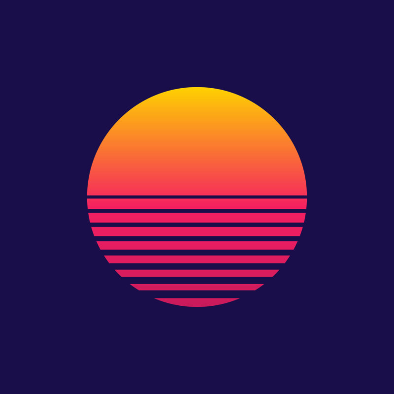 «Sunset Sunset» par Ihor Reshetniak - impression sur toile tendue, H 30 po x l 30 po