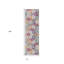Tapis de couloir floral 9 pi gris et bleu ciel