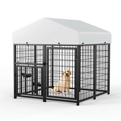 Premium Outdoor Dog Kennel for Pets' Comfort and Play
